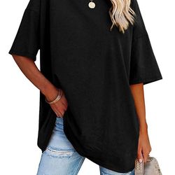 Casual Every Day Tops Solid Short Sleeve T-Shirt Casual Crew Neck T-shirt Women's Clothing