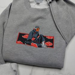obito naruto anime custom embroidered sweatshirt, anime custom embroidered sweatshirt, custom anime embroidered