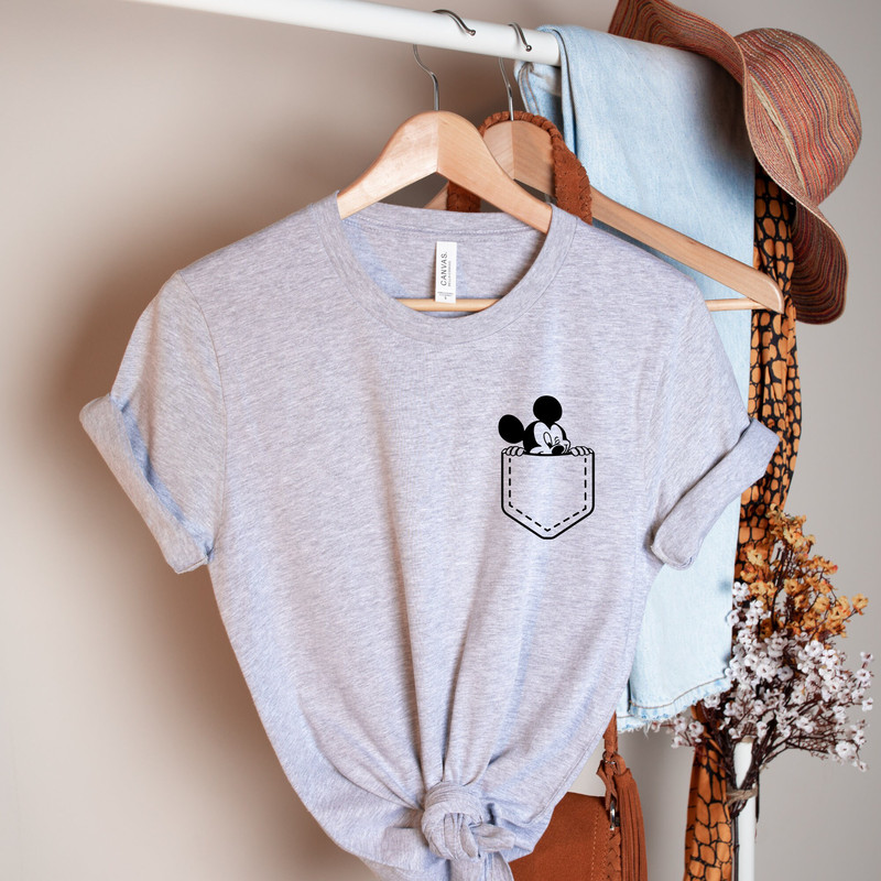 2022 Disney Family Shirts, Pocket Size Disney -Mickey Pocket T-Shirt, Mickey Mouse T-Shirt, Disney T-Shirt, Unisex Family Matching Shirts - 3.jpg
