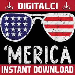 merica flag sunglasses png, patriotic merica 4th of july png, independence day png, digital download