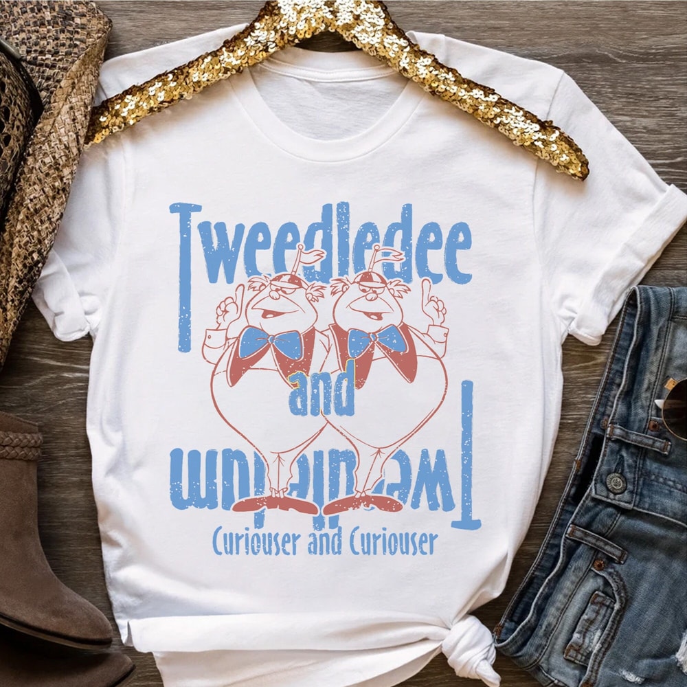 Disney Alice In Wonderland Tweedledee & Tweedledum Poster Shirt, Magic Kingdom, Unisex T-shirt Family Birthday Gift Adult Kid Toddler Tee - 1.jpg