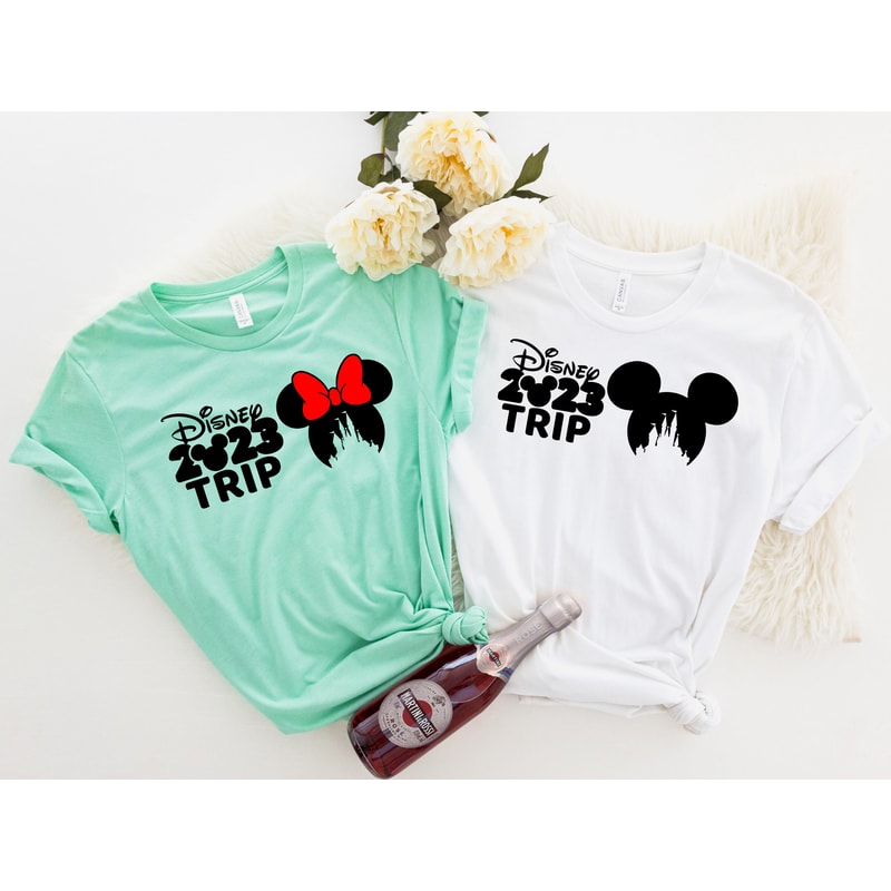 Disney 2023 Trip Shirts, Disney Family Vacation 2023, Mickey And Minnie T-shirt, Disney Couple Tee, Disney Castle Shirt, Disney Matching Tee - 4.jpg