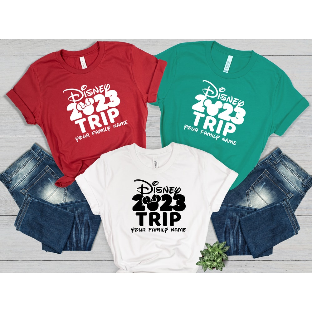 Disney 2023 Trip Your Family Name Shirts, Mickey And Minnie T-shirt, Disney Couple Shirt, Disney 2023 Trip Shirt, Disney Family Vacation - 2.jpg
