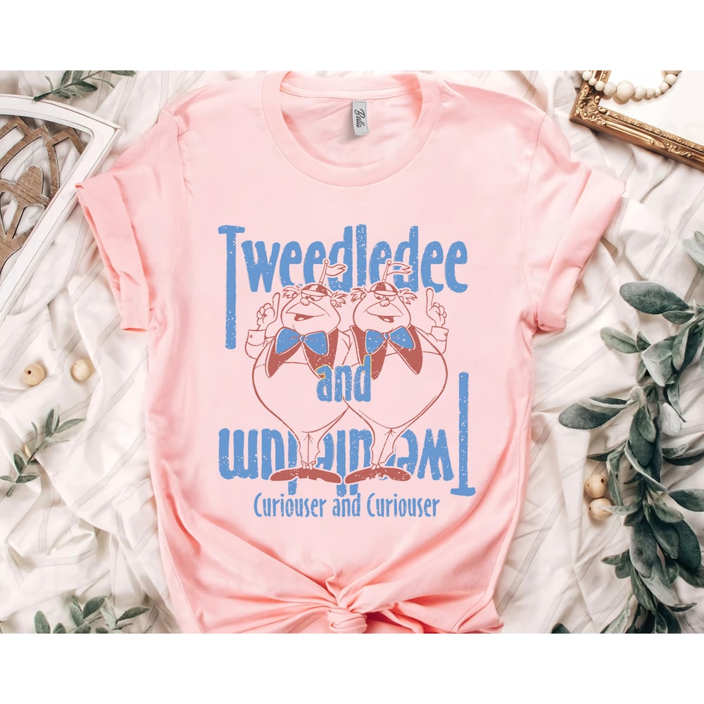 Disney Alice In Wonderland Tweedledee & Tweedledum Poster Shirt, Magic Kingdom, Unisex T-shirt Family Birthday Gift Adult Kid Toddler Tee - 2.jpg