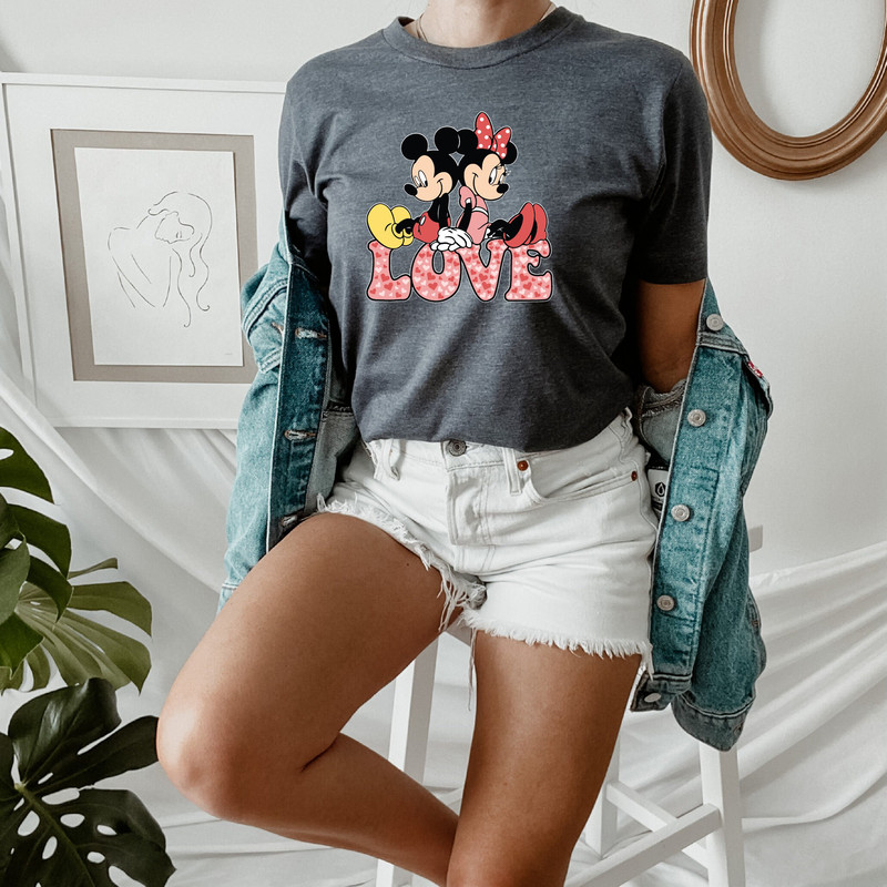Disney Couple Tee, Mickey Minne Tee, Mickey Minnie Couple T-shirt, Disney Trip Couple Tee, Valentines Day Gift Tee,Disneyworld Matching Tee - 3.jpg
