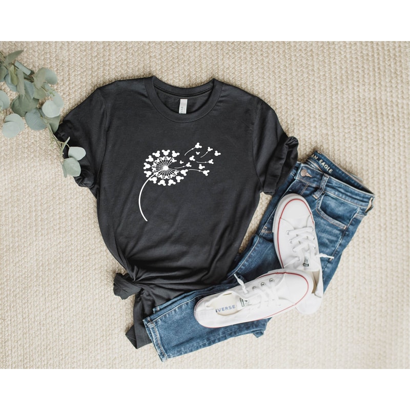 Disney Floral T-shirt, Disney Shirt for Women, Mother' Day Gift, Disney Mickey Silhouette Shirt, Meditation gift, Love Shirt, Winter Shirt - 4.jpg