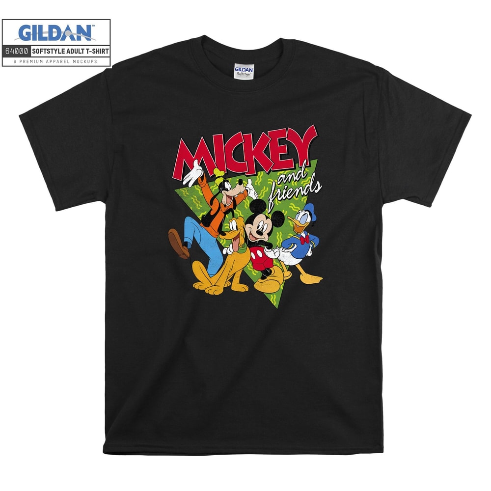 Disney Mickey And Friends Group Shot Patterned T shirt Hoodie Hoody T-shirt Tshirt S-M-L-XL-XXL-3XL-4XL-5XL Oversized Men Women Unisex 6273 - 1.jpg