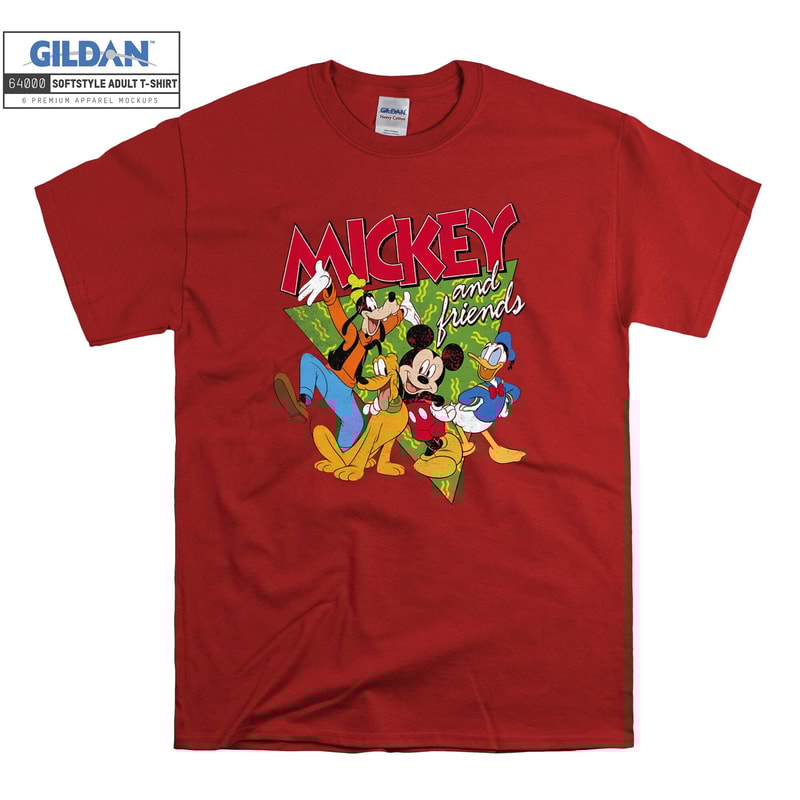 Disney Mickey And Friends Group Shot Patterned T shirt Hoodie Hoody T-shirt Tshirt S-M-L-XL-XXL-3XL-4XL-5XL Oversized Men Women Unisex 6273 - 3.jpg