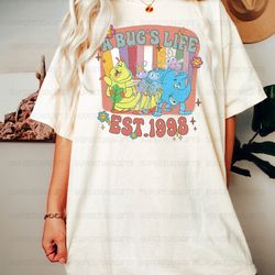 disney pixar a bug's life est 1998 vintage retro style t-shirt, disney a bug's life t-shirt, vintage a bug's life t-shir