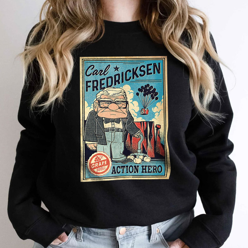 Disney Pixar Up - Carl Acton Hero T-Shirt, Disneyworld Shirt, Disneyland Shirt, Gift For Disney Vacation, Disney Sweatshirt - 1.jpg
