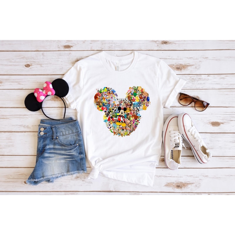 Disney Shirt, Mickey head Disney characters Tshirt Disney Ear Shirt, Women's Unisex Disney T-Shirt Disney Shirt, Mickey Mouse Shirt, - 1.jpg