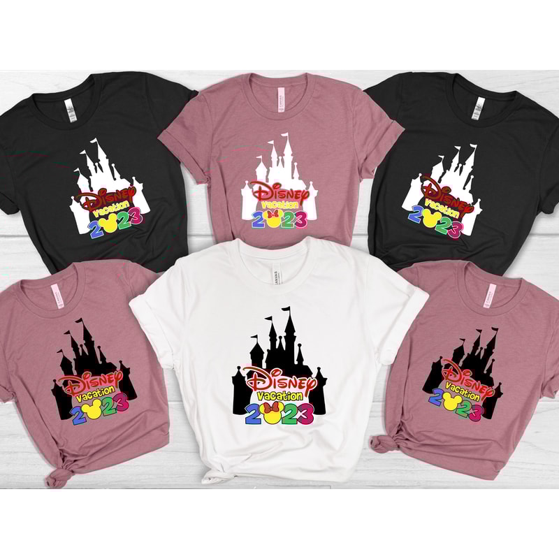 Disney Vacation 2023 Shirts, Disney Family Trip 2023, Mickey And Minnie T-shirt, Disney Couple Tee, Disney Castle Shirt, Disney Matching Tee - 1.jpg