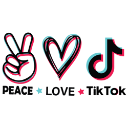 peace love tiktok svg, peace love svg, tiktok svg, peace love tik tok saying svg for cricut - silhouette