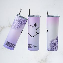 nurse aide registry tumbler, nurse aide registry skinny tumbler,  digital skinny tumbler