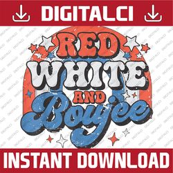 red white and boujee patriotic rainbow groovy 4th of july png, red white and boujee png, independence day png, digital