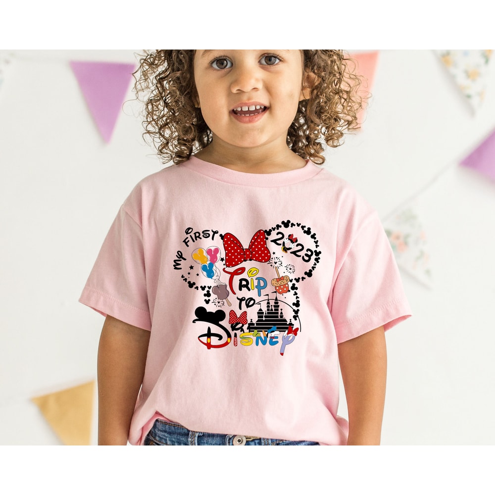 My First Trip To Disney 2023 Shirt, Disney Couple T-Shirt, Disney Trip Shirt, Disney Family Vacation T-Shirts, Disneyland Trip Shirts - 3.jpg