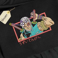 tengen uzui embroidered sweatshirt, anime custom embroidered sweatshirt, custom anime embroidered sweatshirt