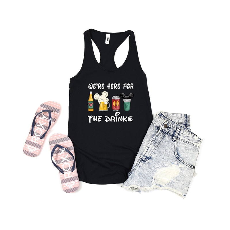 We're Here For The Snacks Shirts, We're Here For The Drinks T-shirt, Disney Matching, 2023 Disney Trip Shirts, Disneyworld Shirts For Family - 3.jpg
