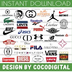 logo brand bundle brand logo svg, fashion brand svg, fashion svg, logo bundle svg, under armour svg, levi's svg, versace