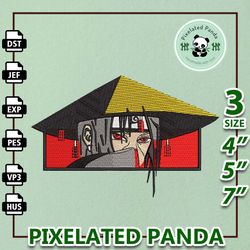 itachi embroidery design file, naruto anime embroidery design, machine embroidery design file, instant download