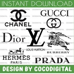 LOGO Fashion brand BUNLDE: Louis Vuitton svg, Chanel svg, Bu
