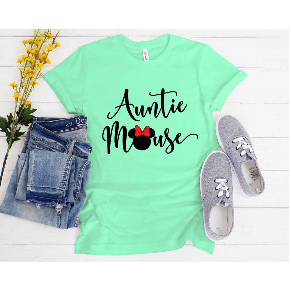 Auntie Disney T-shirts, Disney Mouse Aunt Gift, Disney Family Personalized Shirt, Sister Gift Shirts, Disneyland Clothing, Customized Shirts - 4.jpg
