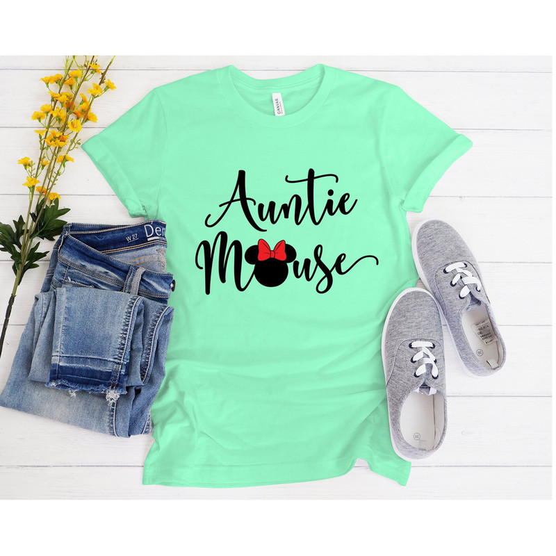 Auntie Disney T-shirts, Disney Mouse Aunt Gift, Disney Family Personalized Shirt, Sister Gift Shirts, Disneyland Clothing, Customized Shirts - 4.jpg