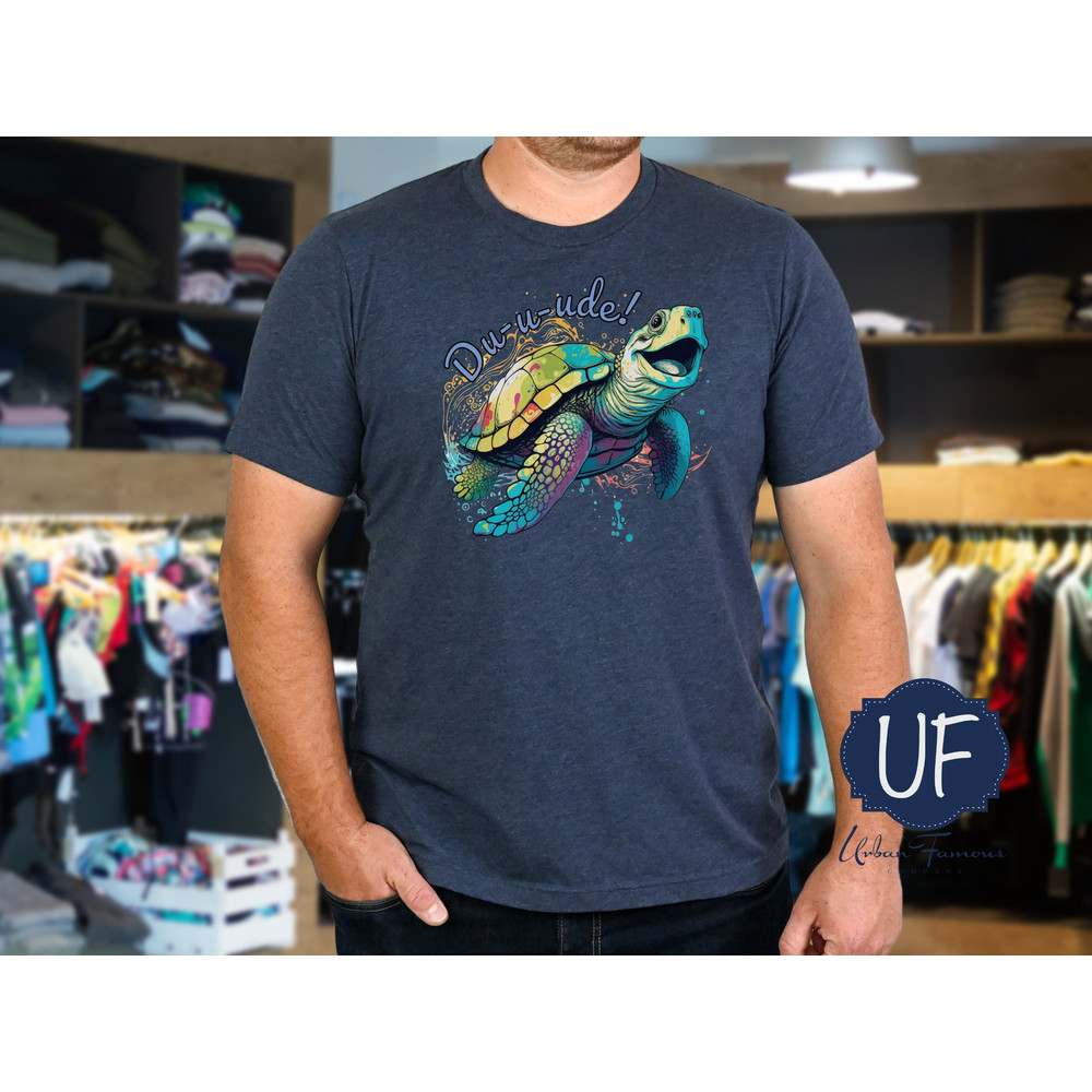 Cool Sea Turtle T-shirt, Disney Look Of Crush, Cute Turtle Saying, Multicolor Ocean Turtle, Finding Nemo Turtle, AI Art Shirt, Happy Turtle - 5.jpg