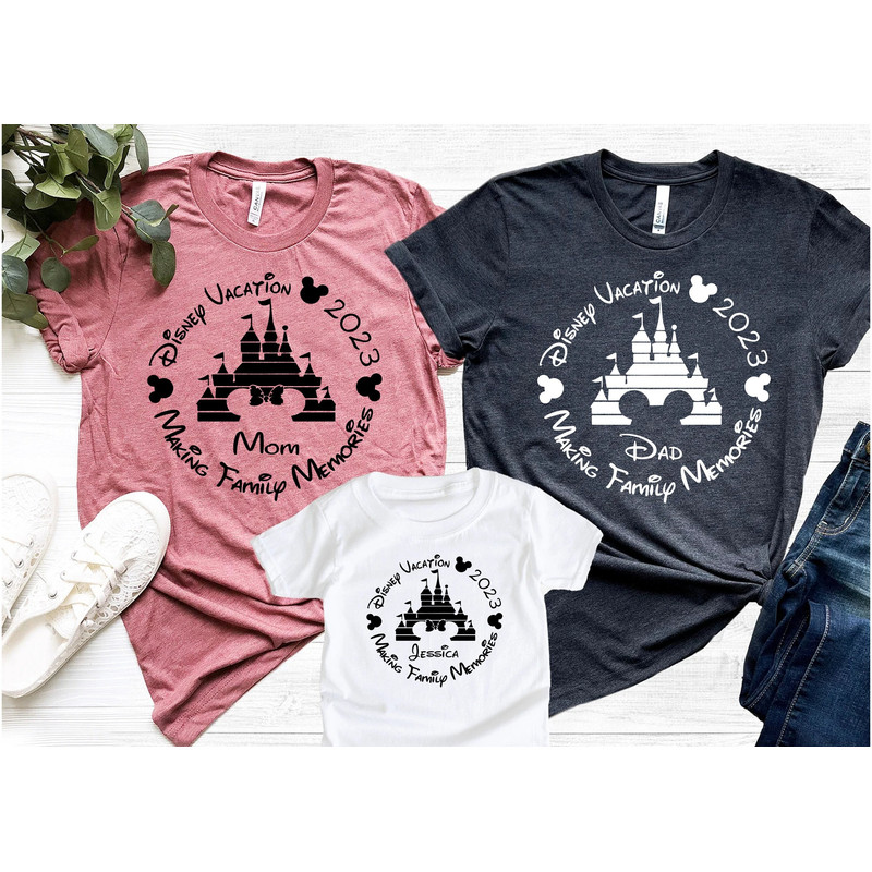 Custom Disney 2023 Family Vacation Shirt, Family Trip 2023 Shirt, Personalized Family Vacation Outfit, Family Vacation Shirt, Disney Shirt - 1.jpg