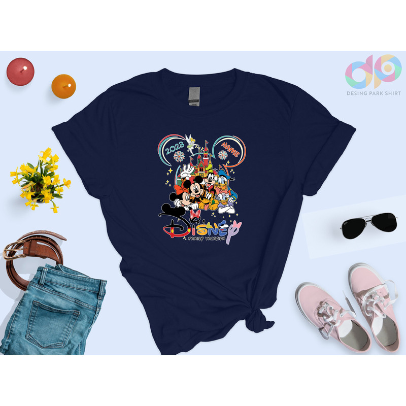 Custom Disneyland Family Vacation, Custom Name Shirt, Family Trip 2023, Mickey and Friends Shirt, Family Matching, Disneyworld Shirt - 6.jpg