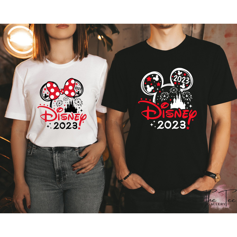 Disney 2023 Family Trip Shirt, Mickey Minnie Family Vacation Shirt, Family Disneyland Shirt, Disneyworld Shirt, Matching Family Shirt - 1.jpg