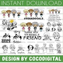 golden girls bundle svg,png,dxf, golden girls clipart, golden girls bundle