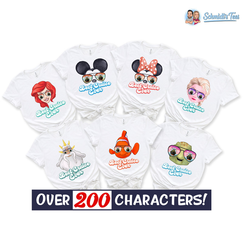 Disney Cruise Shirts, Best Cruise Ever Disney Character Sunglasses Shirt, Disney Cruise Family Shirts, Disney Family Shirts, Vacation, Art - 2.jpg