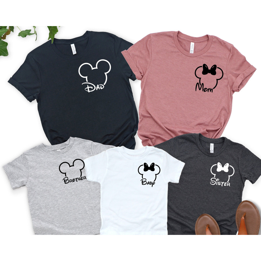 Disney Family Shirts, Mickey and Minnie Pocket Shirt, Disneyworld Family Shirts, Custom Disney Vacation Trip Shirts, Disneyland Custom Shirt - 1.jpg