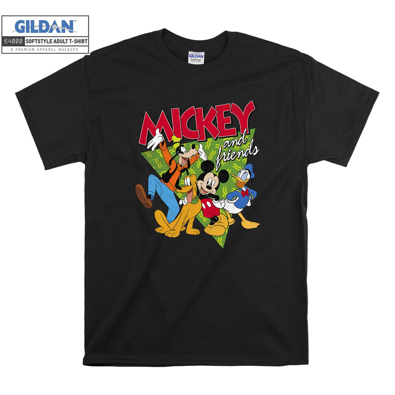 Disney Mickey And Friends Group Shot Patterned T shirt Hoodie Hoody T-shirt Tshirt S-M-L-XL-XXL-3XL-4XL-5XL Oversized Men Women Unisex 6273 - 1.jpg