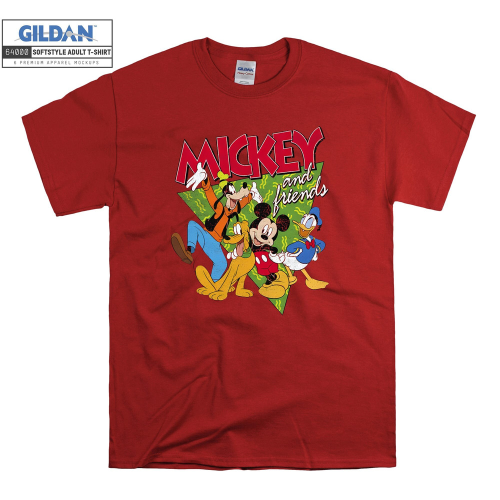 Disney Mickey And Friends Group Shot Patterned T shirt Hoodie Hoody T-shirt Tshirt S-M-L-XL-XXL-3XL-4XL-5XL Oversized Men Women Unisex 6273 - 3.jpg