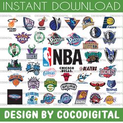 nba logo bundle svg, nba svg, basketball svg, png, svg, jpg, eps, dxf, digital download, digital design