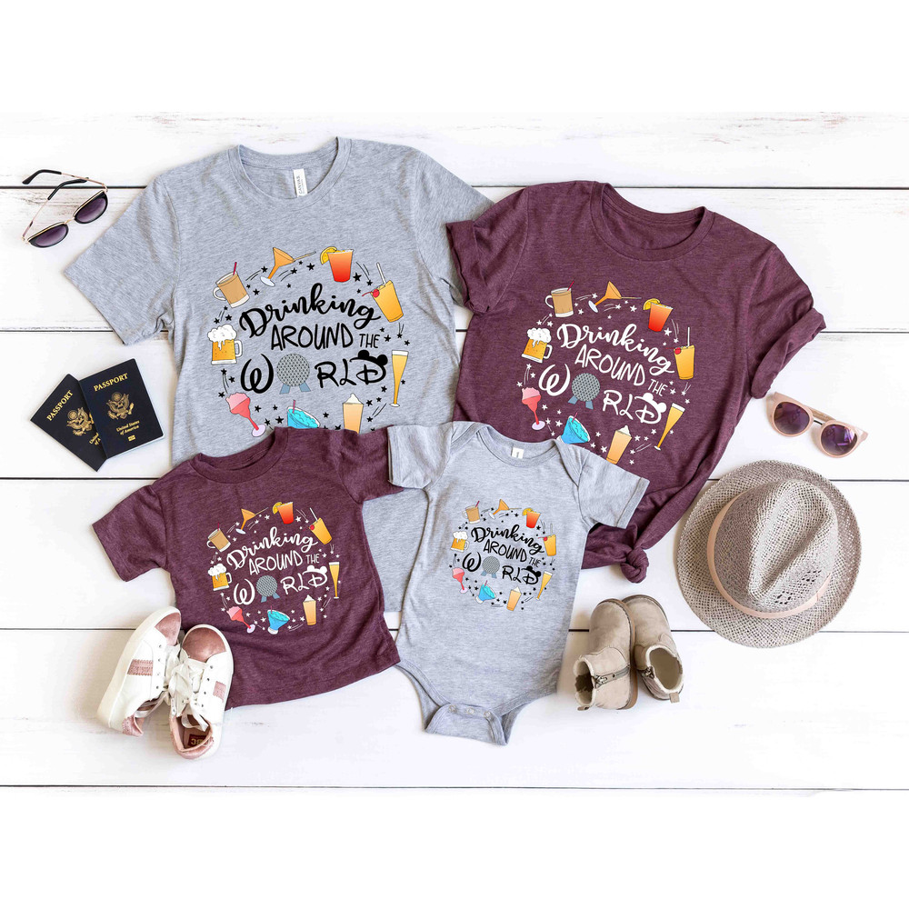 Drinking Around the World T-Shirt, Disney Drinks Shirt, World Traveler Shirt, Disney Drinking Shirt, Epcot Disney Shirt, Food and Wine Fest - 3.jpg