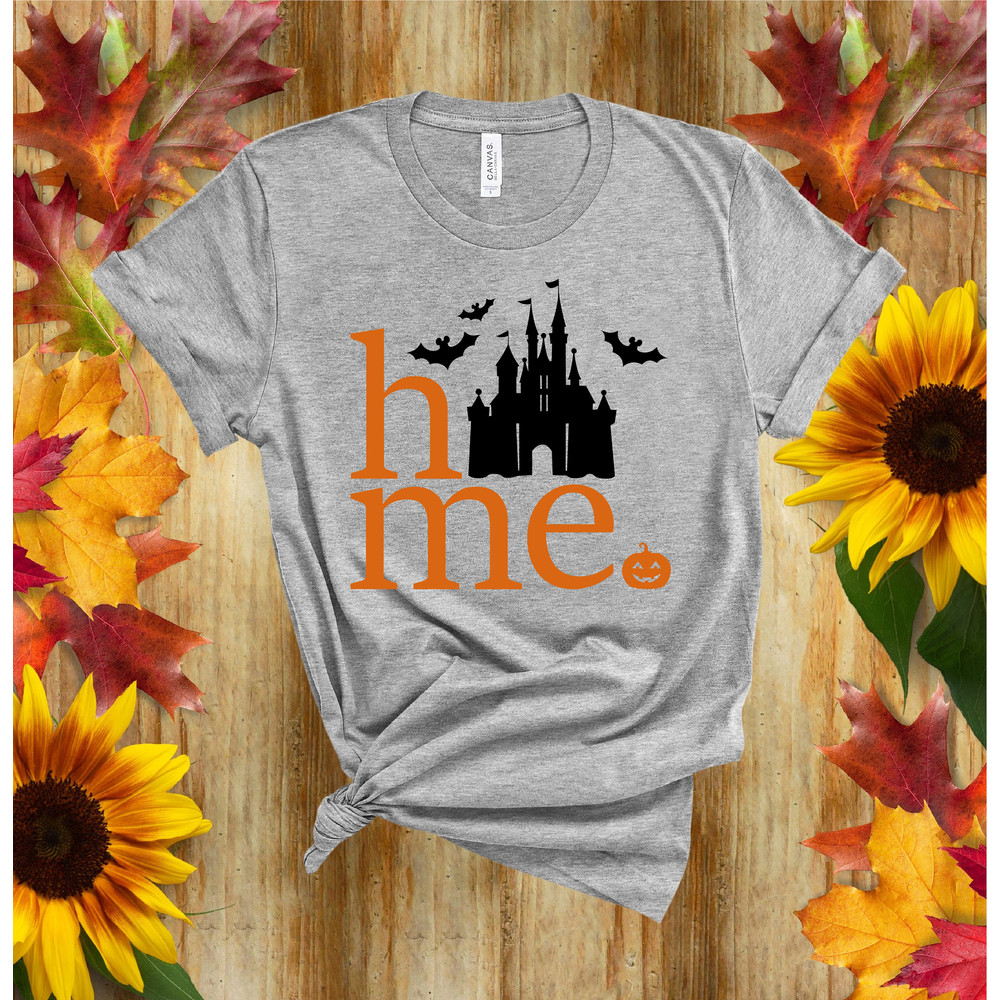 Halloween Home Castle Shirt, Disney Castle Halloween T-Shirt, Women's Disney Halloween Shirt, Cinderella Shirt, Matching Disney Shirts, - 2.jpg