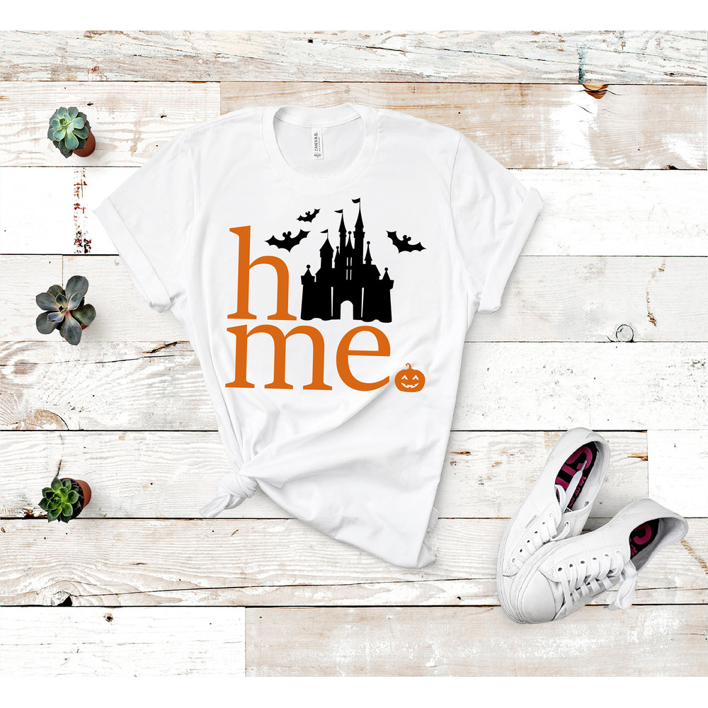Halloween Home Castle Shirt, Disney Castle Halloween T-Shirt, Women's Disney Halloween Shirt, Cinderella Shirt, Matching Disney Shirts, - 3.jpg