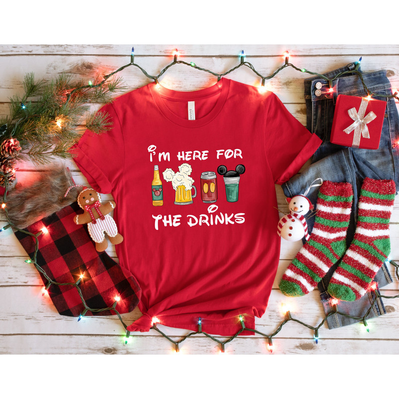 I'm here for the drinks, Disney Funny T-Shirt, Disney Vacation Shirt, Disney Family Shirt, T-Shirts for Disney Trip, Disneyland Gift T-Shirt - 5.jpg
