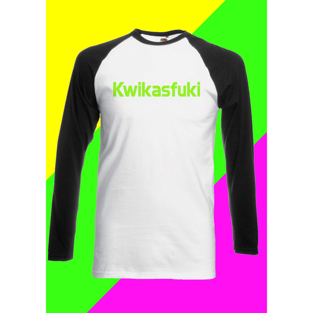 Kwikasfuki T shirt Motorbike Rude Biker Ninja Speed Men Women Unisex Baggy Boyfriend Baseball Shirt 3084 - 7.jpg