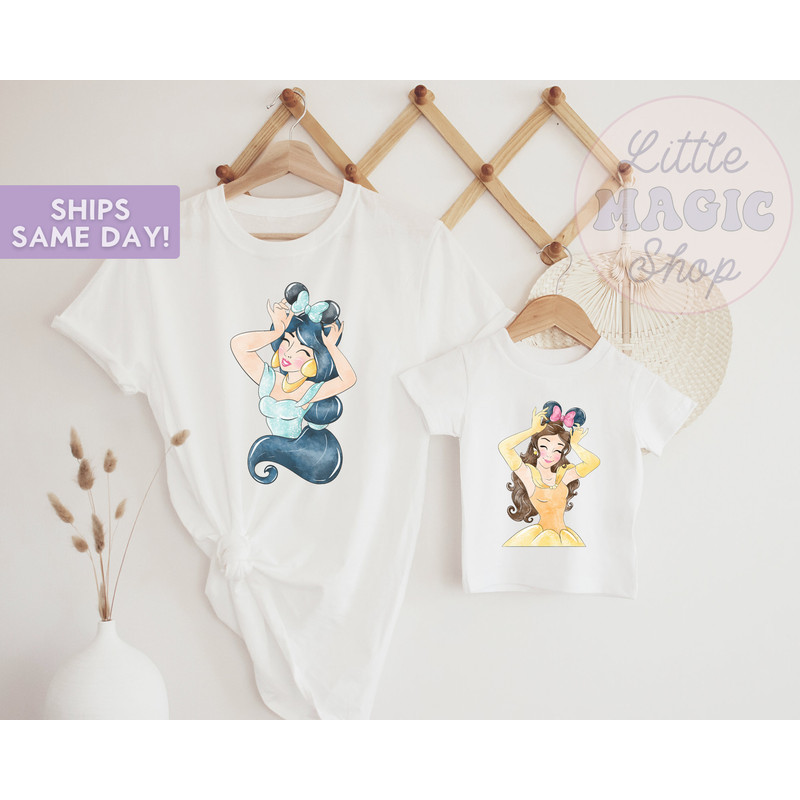 Matching Princess Mouse Ears Shirt, Snow White, Belle, Mermaid, Jasmine, Aurora, Tiana, Cinderella Shirt , Matching WDW Group Shirts - 4.jpg