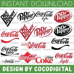 coca cola bundle svg, diet dr pepper bundle logo, coca cola bundle, coca cola bundle cut file, coca cola bundle cricut