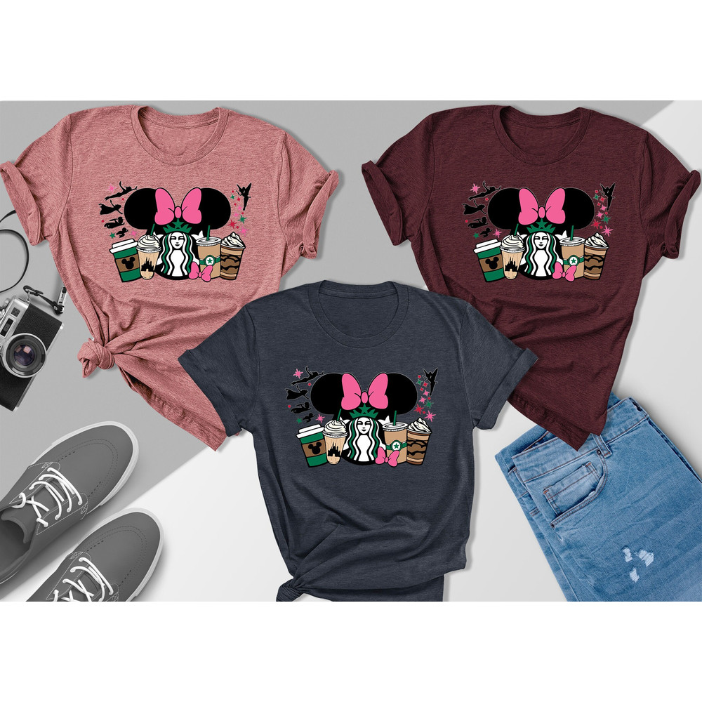 Minnie Starbucks Coffee Shirt, Disney Coffee Latte Tee, Disney Tinker Bell Shirt, Disney Girls Shirt, Mickey Ears Shirt, Disney Matching Tee - 8.jpg