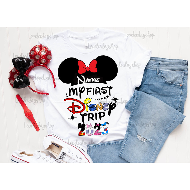 My 1st Disney trip, Disney shirt, First Disney Trip shirt, Disney Vacation tee, Family Matching Disney shirt, My first Disney trip DF1 - 1.jpg