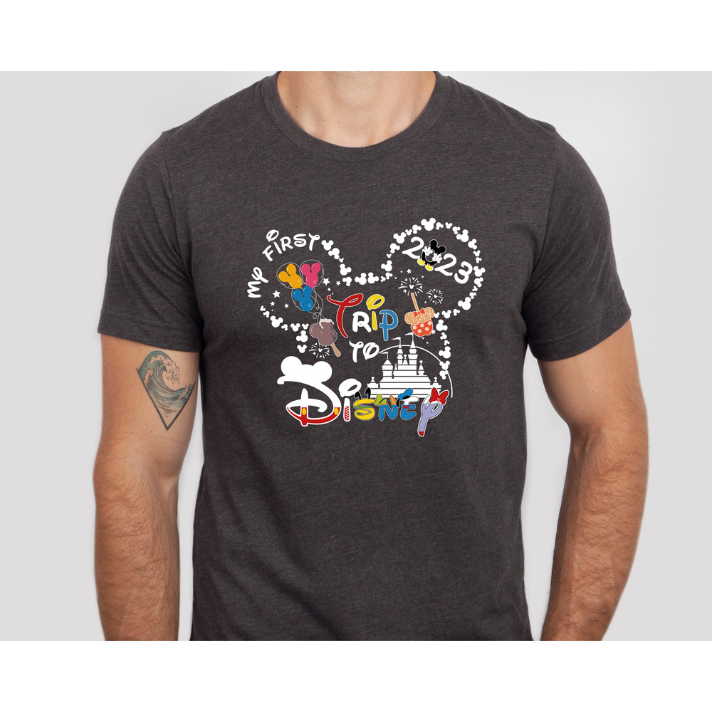 My First Trip To Disney 2023 Shirt, Disney Couple T-Shirt, Disney Trip Shirt, Disney Family Vacation T-Shirts, Disneyland Trip Shirts - 6.jpg