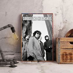 siouxsie and the banshees poster, band poster, music poster, post-punk music poster, rock music poster, wall art