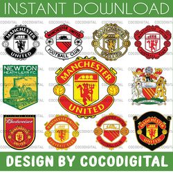 manchester united sticker png bundle, digital file,png designs bundle,shirt bundle, sublimation