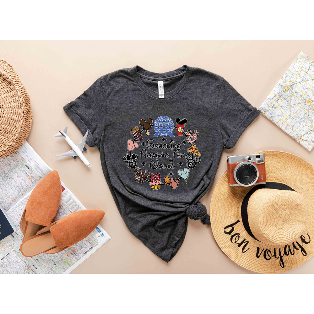 Snacking Around the World T-Shirt, Disney Snacks Shirt, Magic Kingdom Snacking Shirt, Disney Snacking Shirt, Epcot shirt, Disneyworld Shirt - 3.jpg